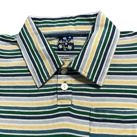 Kickee Pants 18-24m Bamboo Striped Layered Polo Shirt - Picture 2 of 5